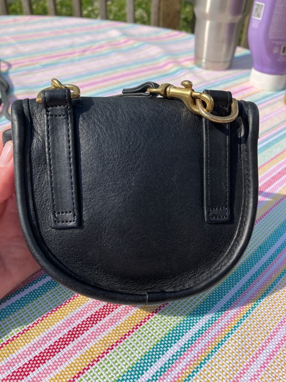 Coach Vintage Black Leather Belt Bag - Picture 2 of 10